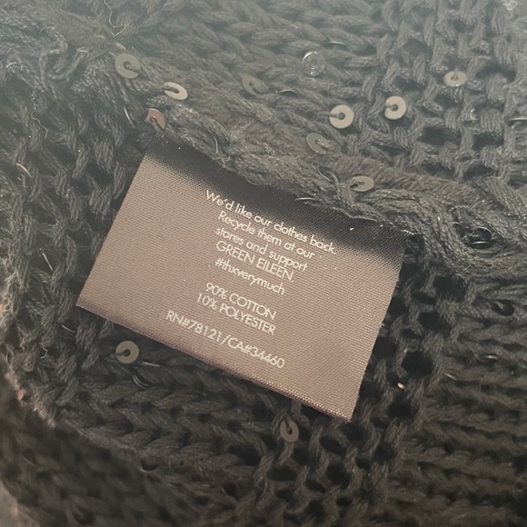 Eileen Fisher Chainmail Shadow Knit Sequins M - Picture 6 of 6